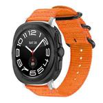 For Samsung Galaxy Watch Ultra / Ultra 2025 xDfind Ring Buckle Nylon Canvas Watch Band(Orange)