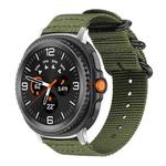 For Samsung Galaxy Watch8 / 8 Classic xDfind Ring Buckle Nylon Canvas Watch Band(Army Green)