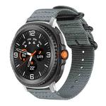 For Samsung Galaxy Watch8 / 8 Classic xDfind Ring Buckle Nylon Canvas Watch Band(Grey)