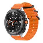 For Samsung Galaxy Watch8 / 8 Classic xDfind Ring Buckle Nylon Canvas Watch Band(Orange)