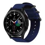For Samsung Galaxy Watch 7 / 6 / 5 / FE xDfind Ring Buckle Nylon Canvas Watch Band(Midnight Blue)