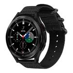 For Samsung Galaxy Watch 7 / 6 / 5 / FE xDfind Ring Buckle Nylon Canvas Watch Band(Black)
