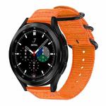 For Samsung Galaxy Watch 7 / 6 / 5 / FE xDfind Ring Buckle Nylon Canvas Watch Band(Orange)