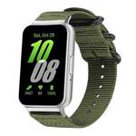 For Samsung Galaxy Fit3 SM-R390 xDfind Ring Buckle Nylon Canvas Watch Band(Army Green)