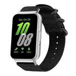 For Samsung Galaxy Fit3 SM-R390 xDfind Ring Buckle Nylon Canvas Watch Band(Black)