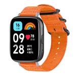 For Redmi Watch 3 Active / Watch 3 Lite xDfind Ring Buckle Nylon Canvas Watch Band(Orange)