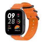 For Redmi Watch 3 xDfind Ring Buckle Nylon Canvas Watch Band(Orange)