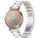 14mm xDfind Three Beads Metal Resin Watch Band(Silver White)