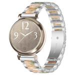 14mm xDfind Three Beads Metal Resin Watch Band(Silver Green)