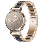 14mm xDfind Three Beads Metal Resin Watch Band(Rose Gold Blue)