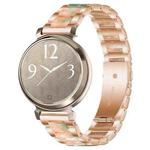 14mm xDfind Three Beads Metal Resin Watch Band(Rose Gold Green)