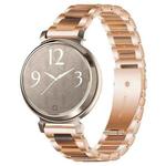 14mm xDfind Three Beads Metal Resin Watch Band(Rose Gold Brown)