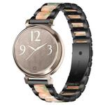 14mm xDfind Three Beads Metal Resin Watch Band(Black Green)