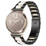 14mm xDfind Three Beads Metal Resin Watch Band(Black White)
