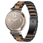 14mm xDfind Three Beads Metal Resin Watch Band(Black Brown)