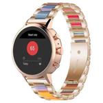 18mm xDfind Three Beads Metal Resin Watch Band(Rose Gold Rainbow)