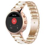 18mm xDfind Three Beads Metal Resin Watch Band(Rose Gold White)