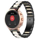 18mm xDfind Three Beads Metal Resin Watch Band(Black White)