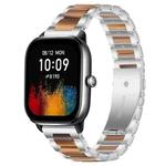 20mm xDfind Three Beads Metal Resin Watch Band(Silver Brown)