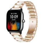20mm xDfind Three Beads Metal Resin Watch Band(Rose Gold White)