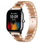 20mm xDfind Three Beads Metal Resin Watch Band(Rose Gold Brown)