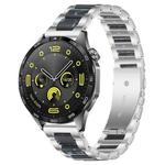 22mm xDfind Three Beads Metal Resin Watch Band(Silver Blue)