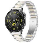 22mm xDfind Three Beads Metal Resin Watch Band(Silver White)