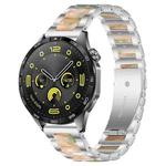 22mm xDfind Three Beads Metal Resin Watch Band(Silver Green)