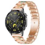 22mm xDfind Three Beads Metal Resin Watch Band(Rose Gold Green)