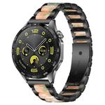 22mm xDfind Three Beads Metal Resin Watch Band(Black Green)