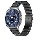 For Samsung Galaxy Watch Ultra/Ultra 2025 xDfind Three Beads Metal Resin Watch Band(Black Blue)