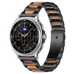 For Samsung Galaxy Watch8 / 8 Classic xDfind Three Beads Metal Resin Watch Band(Black Brown)