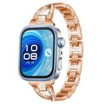 20mm xDfind X-Shaped Single Row Diamond Metal Watch Band(Rose Gold)