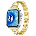 20mm xDfind X-Shaped Single Row Diamond Metal Watch Band(Gold)
