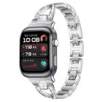 For Huawei Watch D2 xDfind X-Shaped Single Row Diamond Metal Watch Band(Silver)