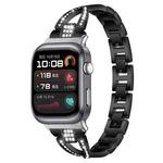 For Huawei Watch D2 xDfind X-Shaped Single Row Diamond Metal Watch Band(Black)