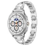 For Samsung Galaxy Watch8 / 8 Classic xDfind X-Shaped Single Row Diamond Metal Watch Band(Silver)