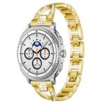 For Samsung Galaxy Watch8 / 8 Classic xDfind X-Shaped Single Row Diamond Metal Watch Band(Gold)