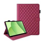 For OPPO Pad SE 11 inch Rhombus Lattice Leather Tablet Case(Red)