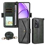 For OPPO A3 Pro Global / A80 Multi-card Slots Crossbody Cowhide Leather Phone Case(Green)