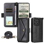 For Motorola Edge 60 Pro / 60s Pro 5G Multi-card Slots Crossbody Cowhide Leather Phone Case(Black)