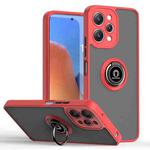 For Redmi 12 4G Q Shadow 1 Series TPU + PC Phone Case with Ring(Red)