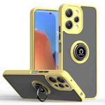 For Redmi 12 4G Q Shadow 1 Series TPU + PC Phone Case with Ring(Yellow)