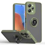 For Redmi 12 4G Q Shadow 1 Series TPU + PC Phone Case with Ring(Army Green)