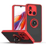 For Redmi 12C / 11A Q Shadow 1 Series TPU + PC Phone Case with Ring(Red)