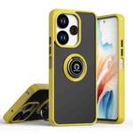 For Redmi 13 4G / Note 13R 5G Q Shadow 1 Series TPU + PC Phone Case with Ring(Yellow)