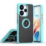 For Redmi 13 4G / Note 13R 5G Q Shadow 1 Series TPU + PC Phone Case with Ring(Sky Blue)