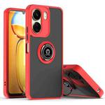 For Redmi 13C 4G Q Shadow 1 Series TPU + PC Phone Case with Ring(Red)