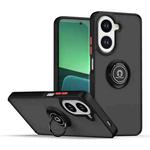 For Redmi A5 4G 171.7mm Q Shadow 1 Series TPU + PC Phone Case with Ring(Black+Red)