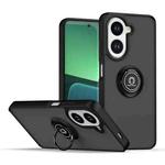 For Redmi A5 4G 171.7mm Q Shadow 1 Series TPU + PC Phone Case with Ring(Black+Black)